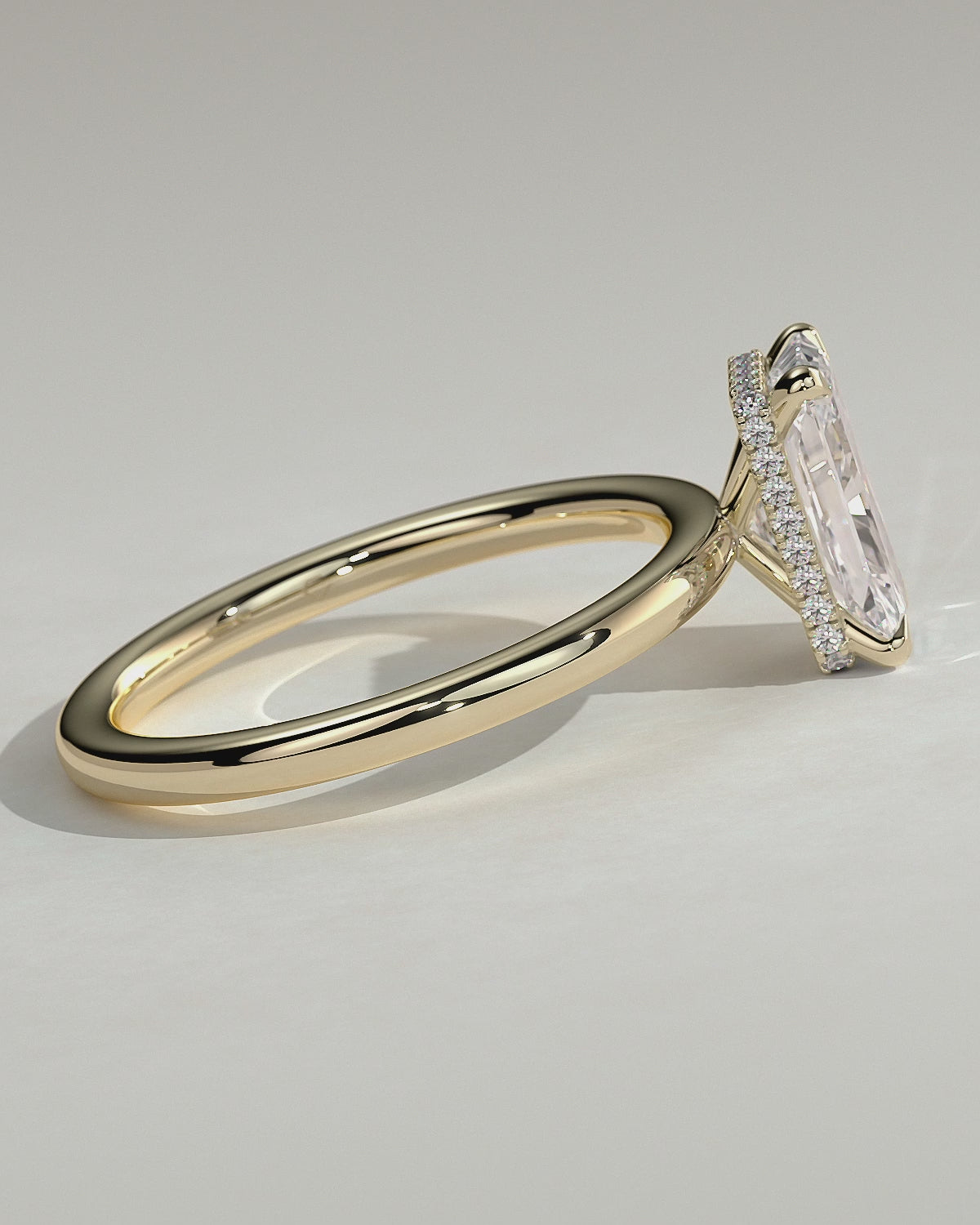 MET 0026 Radiant Solitaire Engagement Ring