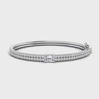 MET-WB-0003 | 14K White Gold | LGBB0008 | White Gold Lula Round Pave & Emerald Diamond Bangle | LGBB0008-1.mp4 | gallery