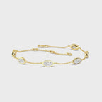 MET-WB-0018 | 14K Yellow Gold | LGBT0068 | Yellow Gold Five Marquise Adjustable Lab Grown Diamond Bracelet (9/10ctw) | LGBT0068-1.mp4