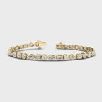 MET-WB-0010 | 14K Yellow Gold | LGBT0166 | Yellow Gold Bezel Mix Shaped Tennis Bracelet (4ctw) | LGBT0166-1.mp4