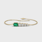 MET-WB-0054 | 14K Yellow Gold | LGBT0143 | Yellow Gold Kate Emerald & Diamond Bracelet | LGBT0143-1.mp4