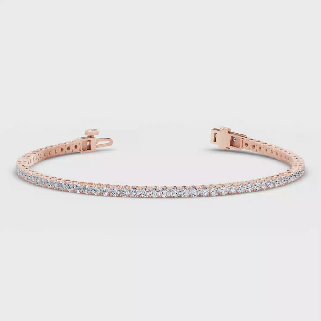 MET-WB-0048 | 14K Rose Gold | LGB400017 | Rose Gold 4ctw Rivera Tennis Bracelet | LGB400017-1.mp4