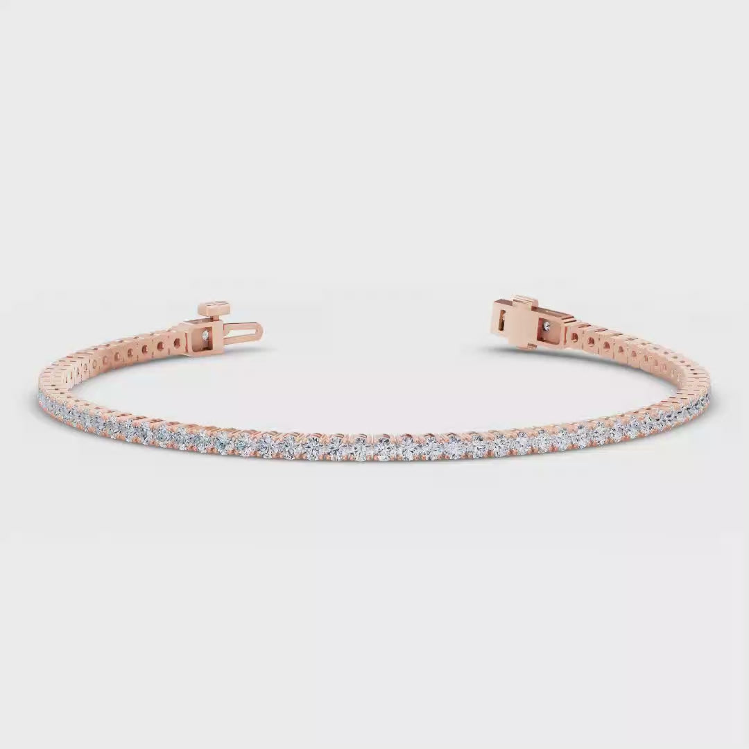 MET-WB-0048 | 14K Rose Gold | LGB400017 | Rose Gold 4ctw Rivera Tennis Bracelet | LGB400017-1.mp4