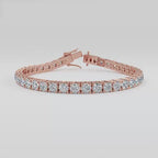 MET-WB-0031 | 14K Rose Gold | LGBO90038 | Rose Gold 12ctw Lab Grown Diamond Tennis Bracelet | LGBO90038-1.mp4