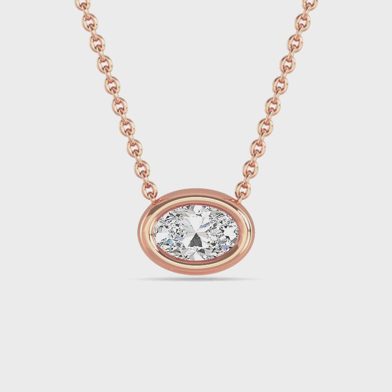 Petite Bezel Lab Grown Diamond Solitaire Pendant — LGPBZ0032-1.mp4
