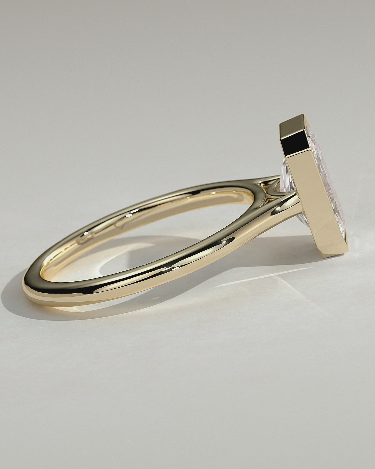 MET 0096 Radiant Solitaire Engagement Ring