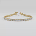 MET-WB-0027 | 14K Yellow Gold | LGB700002 | Yellow Gold 7ctw Lab Grown Diamond Tennis Bracelet | LGB700002-1.mp4