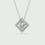 sarginfattad Lab Grown diamant solitär Pendant — MET-WN-0004 — produktvideo