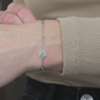 MET-WB-0009 | 14K White Gold | LGBT0064 | White Gold Round Halo Adjustable Lab Grown Diamond Bracelet (9/10ctw) | LGBT0064-vid.mp4