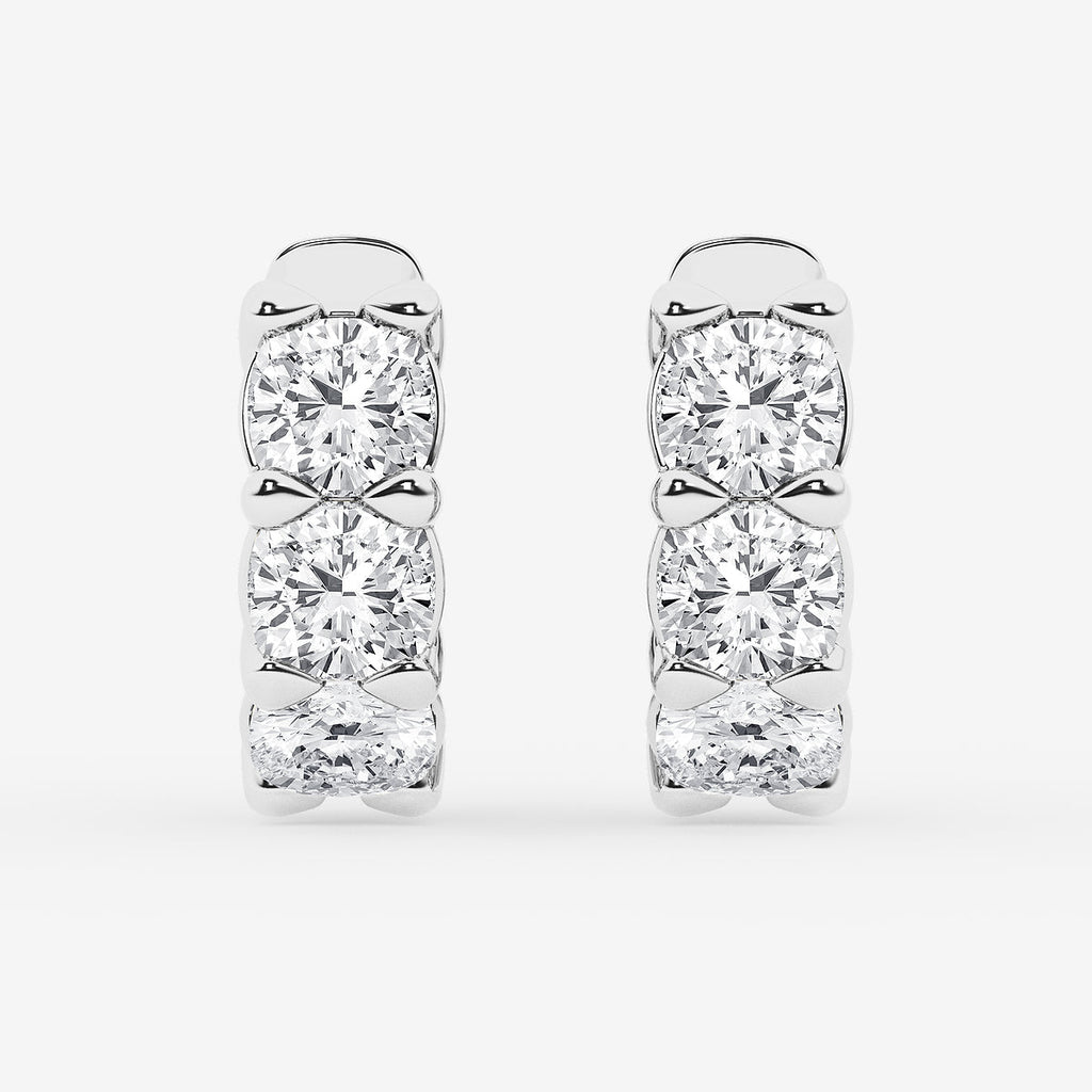 GBK003 | Source diamond huggie hoop earrings video