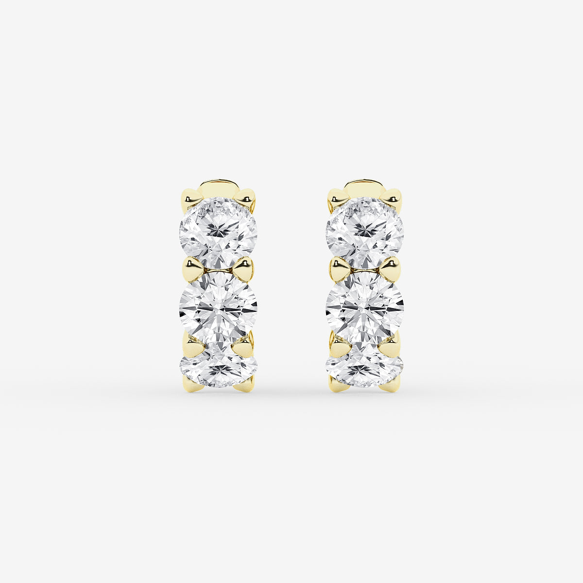 GBK003 | Source diamond huggie hoop earrings video