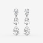 GBK004 | Source pear and oval diamond drop earrings video