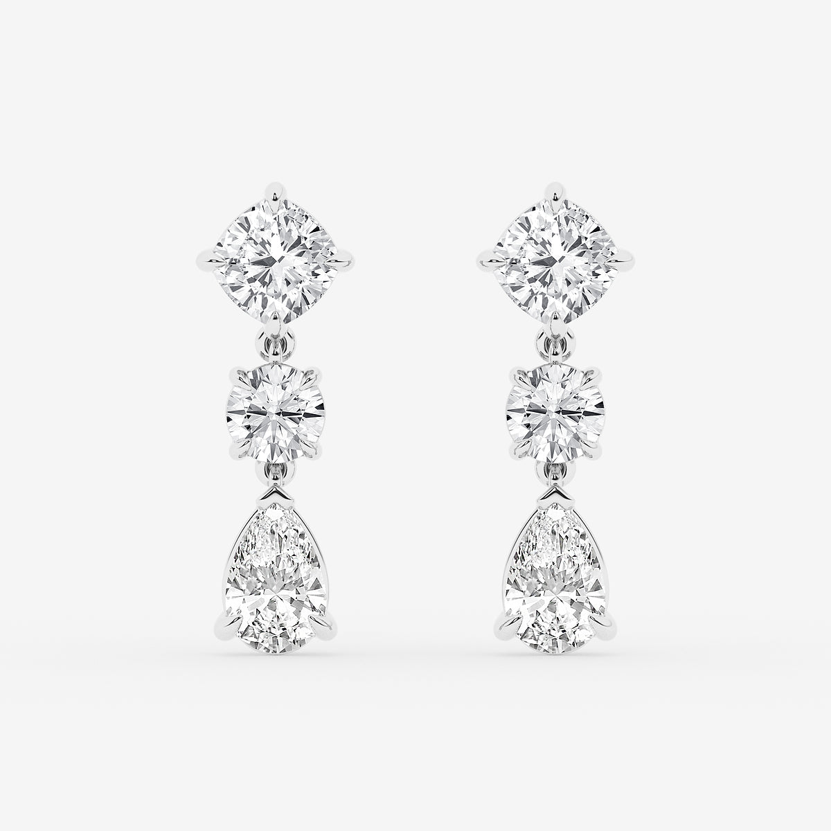 GBK005 | Source multi-shape diamond drop earrings video