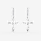 Shield diamond cross earrings source video