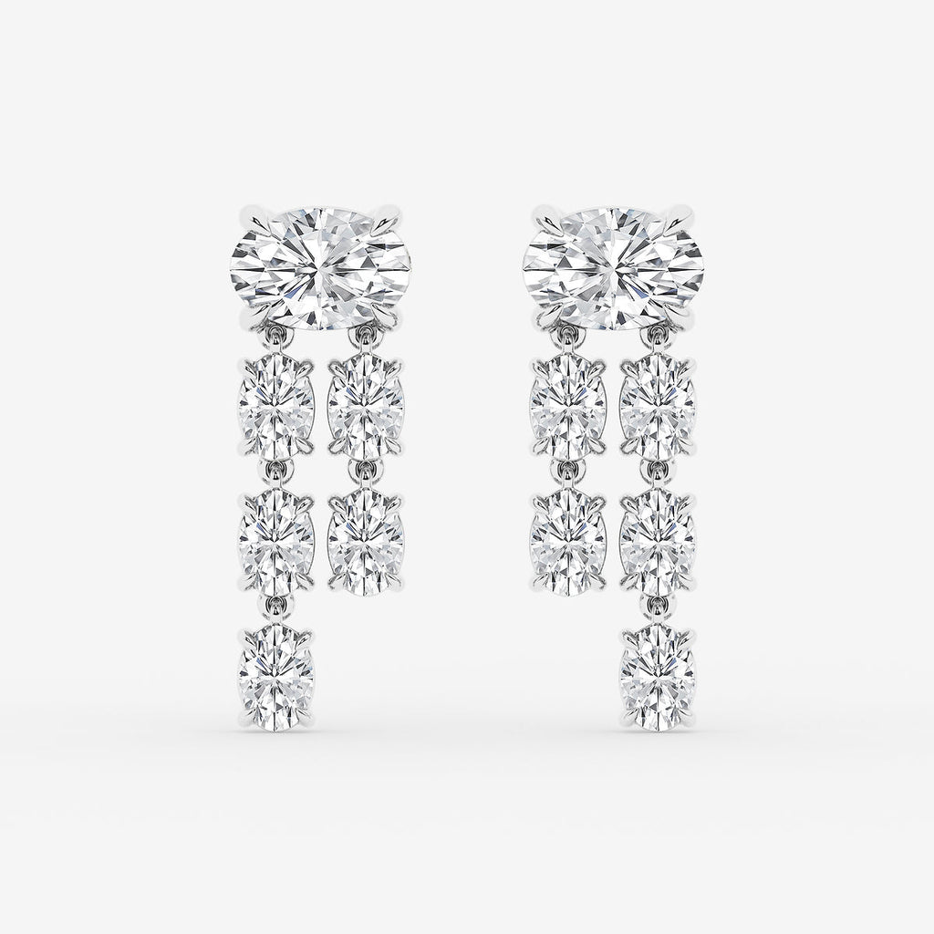 GBK008 source oval diamond drop earrings video