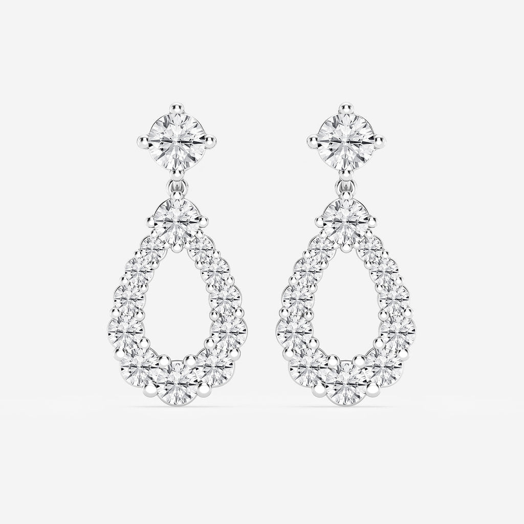 GBK010 source graduated round diamond drop earrings video