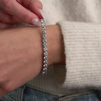 MET-WB-0036 | 14K White Gold | LGBO90051 | White Gold 17ctw Lab Grown Diamond Tennis Bracelet | LGBO90051-vid.mp4