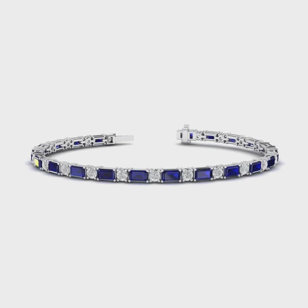 MET-WB-0063 | 14K White Gold | LGBT0160 | White Gold Azalea Sapphire & Diamond Bracelet | LGBT0160-1.mp4