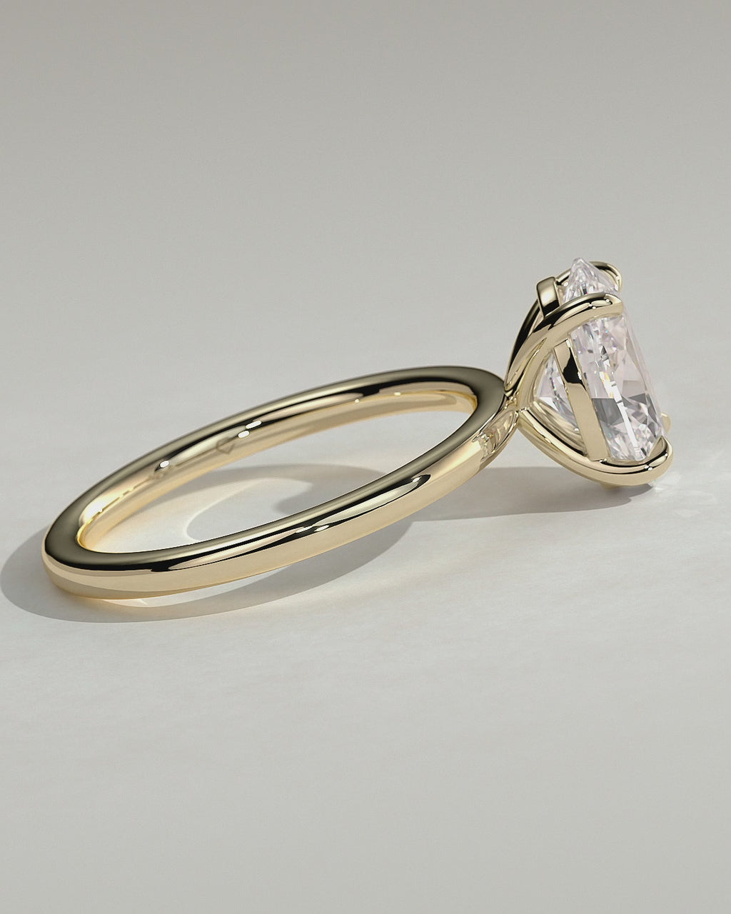 MET 0002 Oval Solitaire Engagement Ring