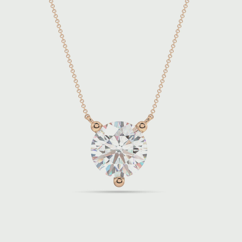 Three Prong Lab Grown Diamond Solitaire Pendant — LGPO20009-1.mp4