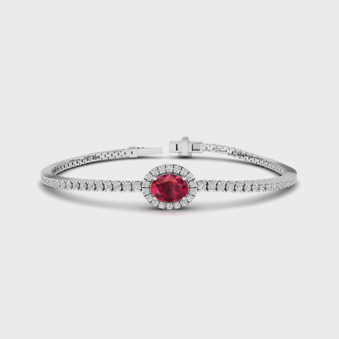 MET-WB-0079 | 14K White Gold | LGBT0183 | White Gold Oval Ruby Diamond Bracelet | LGBT0183-1.mp4