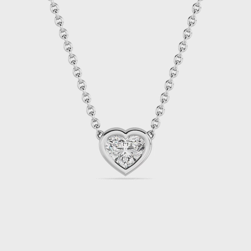 Petite Bezel Lab Grown Diamond Solitaire Pendant — LGPBZ0017-1.mp4