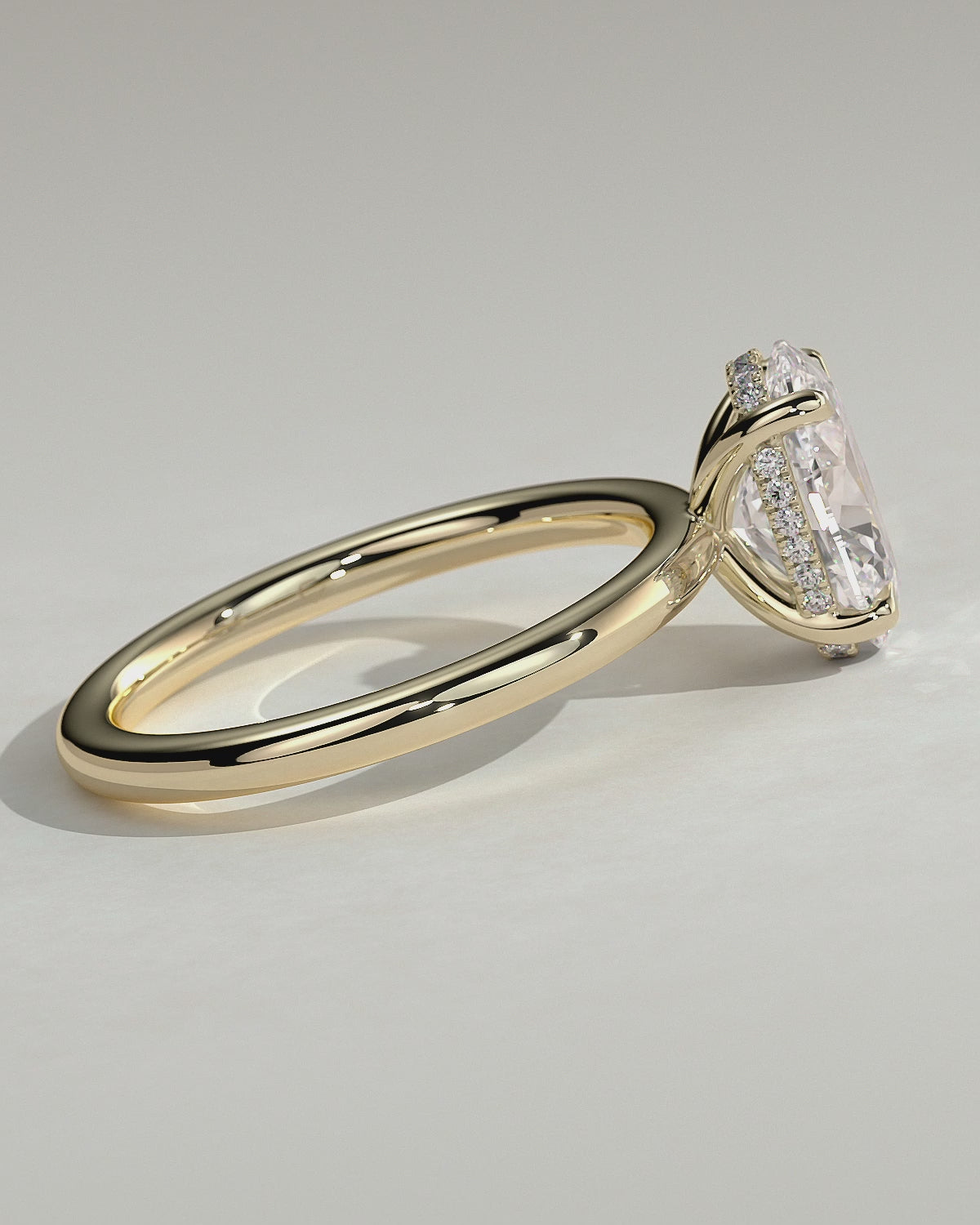 MET 0001 Oval Solitaire Engagement Ring