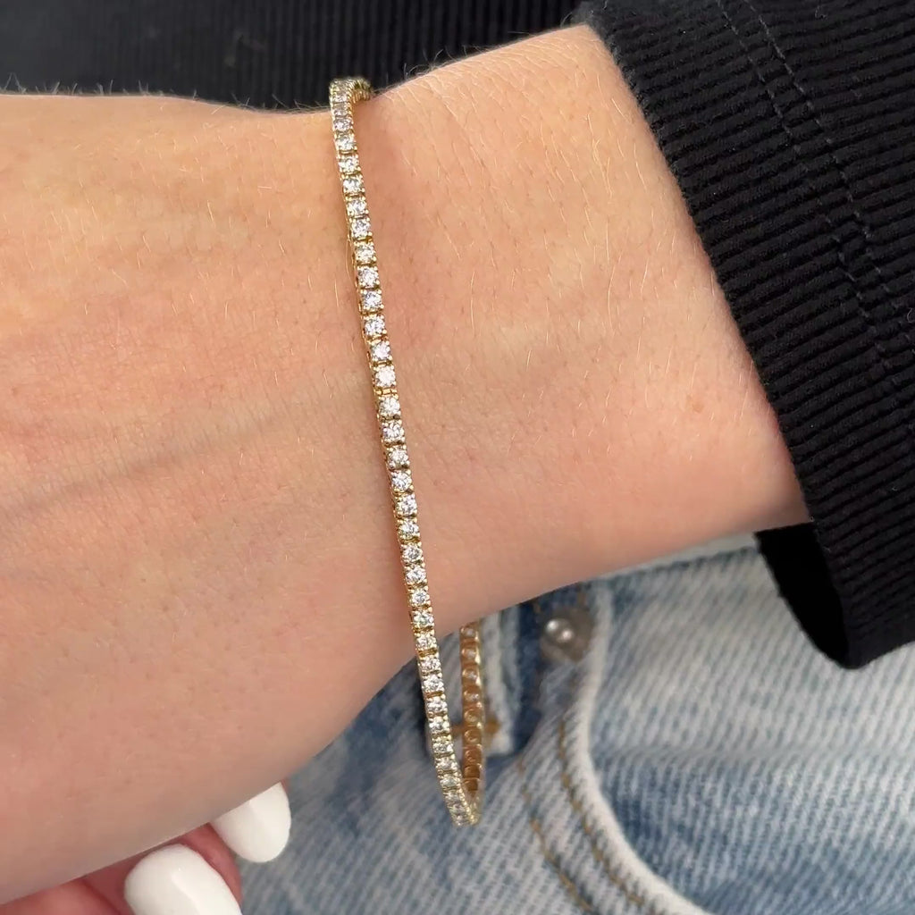 MET-WB-0037 | 14K Yellow Gold | LGB200011 | Yellow Gold 2ctw Lab Grown Diamond Tennis Bracelet | LGB200011-vid.mp4
