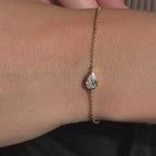 MET-WB-0021 | 14K Yellow Gold | LGBT0115 | Yellow Gold Pear Bezel Bracelet (1/2ct) | LGBT0115-vid.mp4