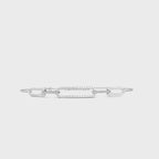 MET-WB-0017 | 14K White Gold | LGBT0063 | White Gold Paper Clip Lab Grown Diamond Adjustable Bracelet (1/3ctw) | LGBT0063-1.mp4