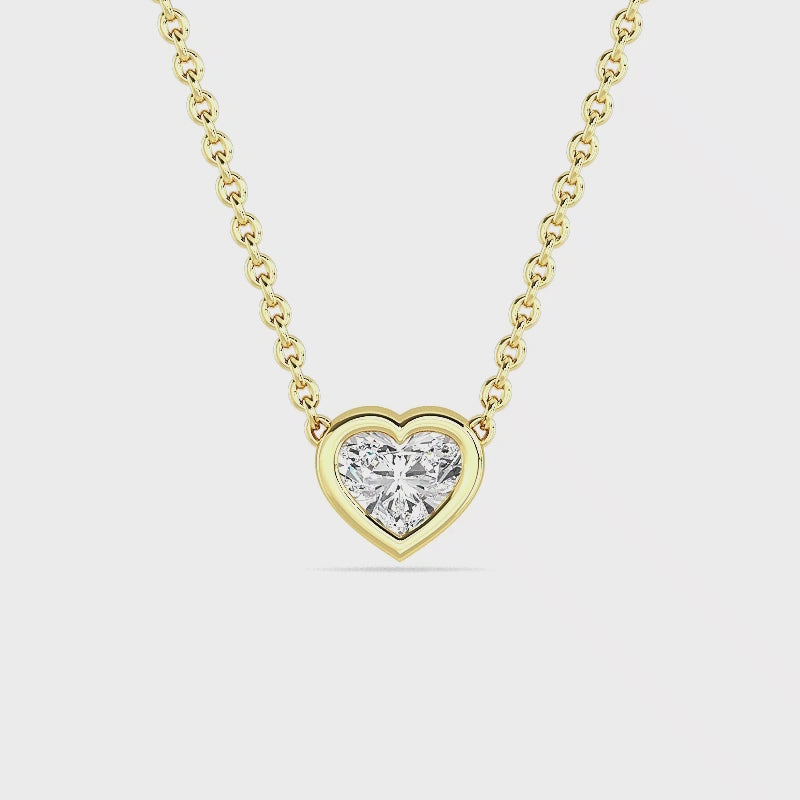 Petite Bezel Lab Grown Diamond Solitaire Pendant — LGPBZ0024-1.mp4