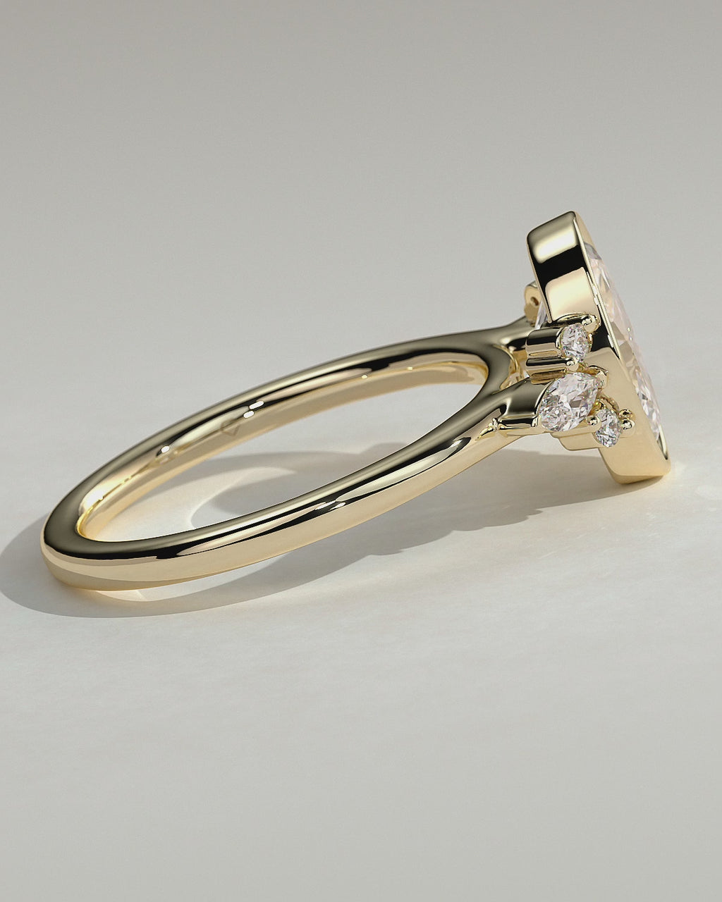MET 0072 Oval Solitaire Engagement Ring