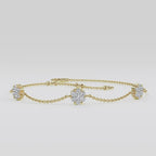MET-WB-0006 | 14K Yellow Gold | LGBT0072 | Yellow Gold Station Cluster Adjustable Lab Grown Diamond Bracelet (3/8ctw) | LGBT0072-1.mp4