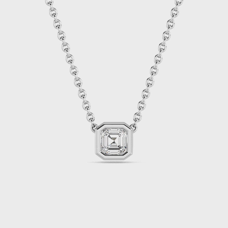 Petite Bezel Lab Grown Diamond Solitaire Pendant — LGPBZ0015-1.mp4