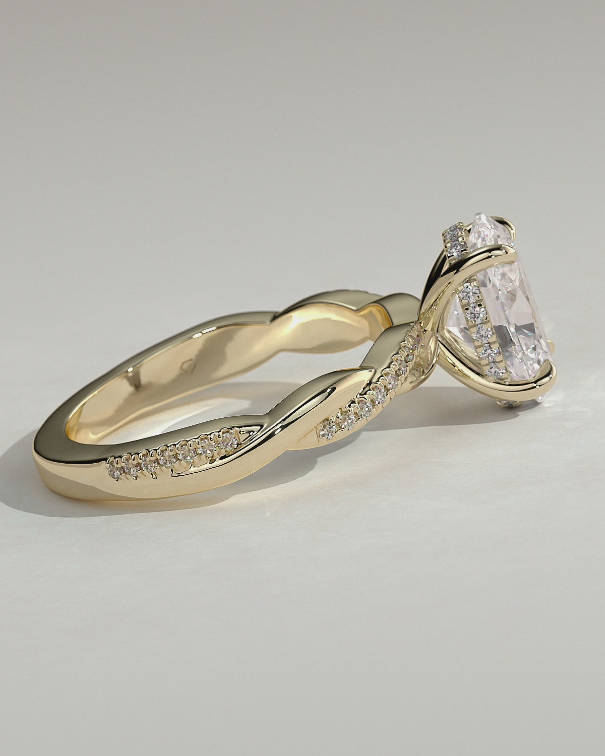MET 0035 Oval Solitaire Engagement Ring