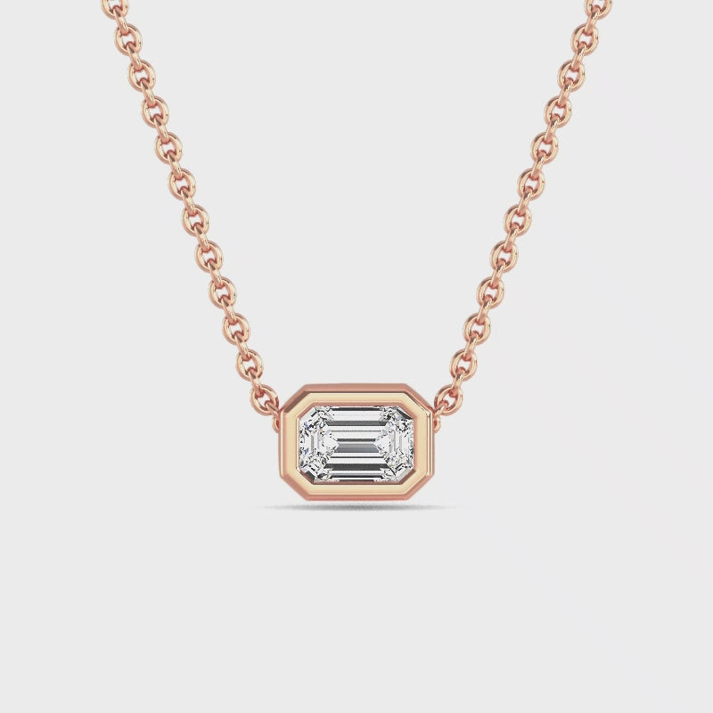 Petite Bezel Lab Grown Diamond Solitaire Pendant — LGPBZ0009-1.mp4