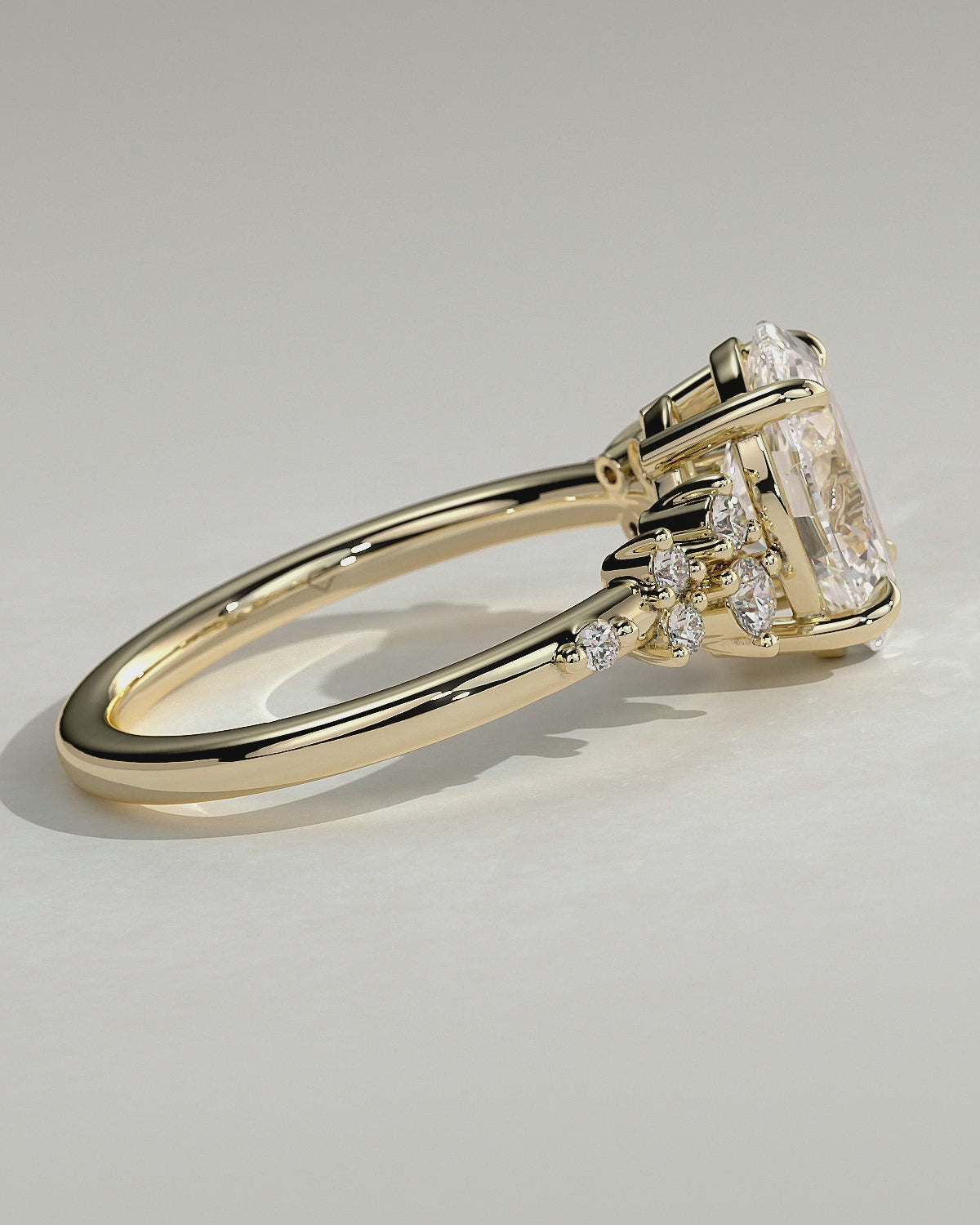 MET 0003 Oval Solitaire Engagement Ring