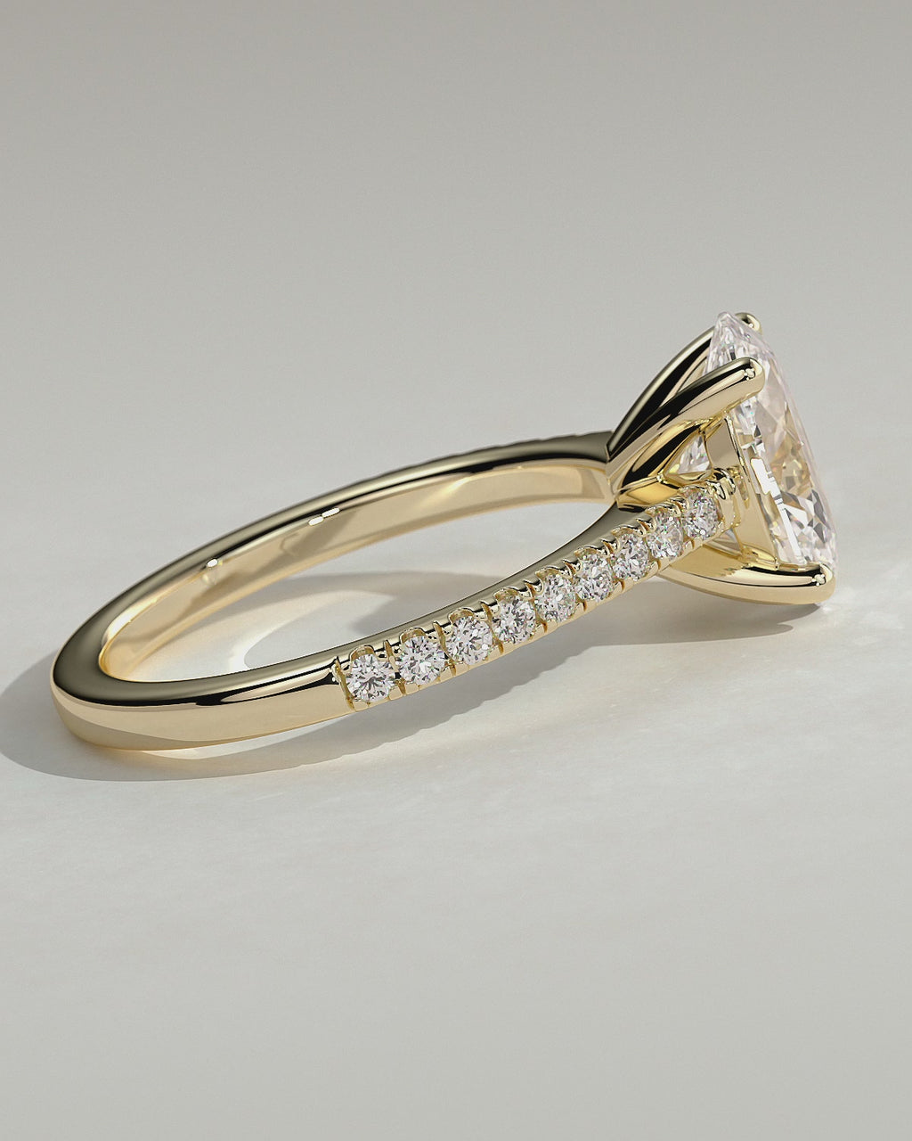 MET 0077 Oval Solitaire Engagement Ring