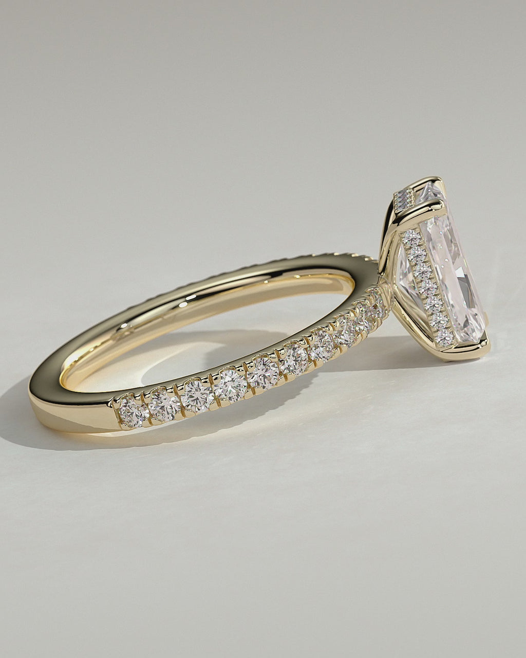 MET 0054 Radiant Solitaire Engagement Ring