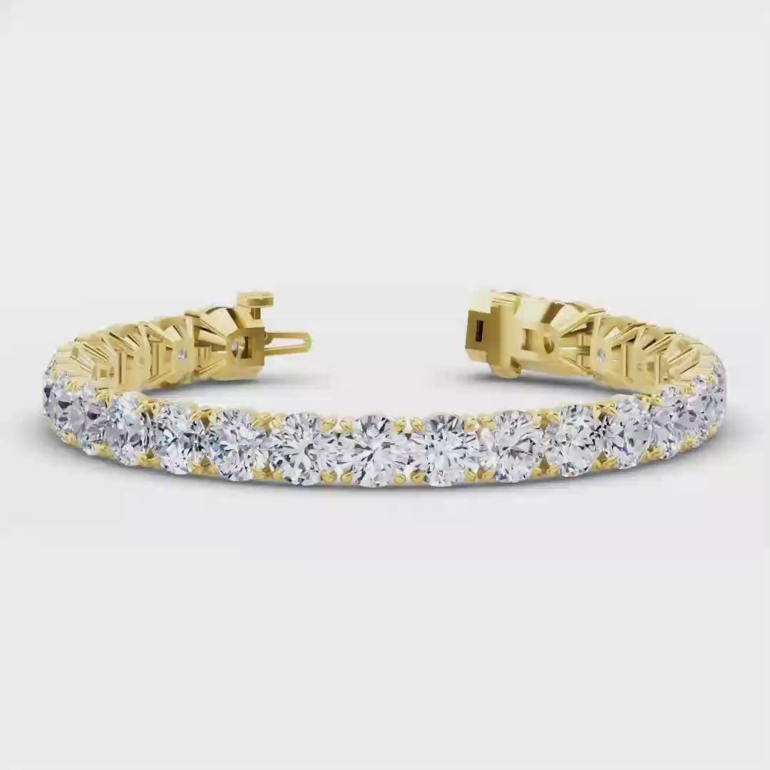 MET-WB-0040 | 14K Yellow Gold | LGBO90073 | Yellow Gold 26ctw Rivera Tennis Bracelet | LGBO90073-1.mp4