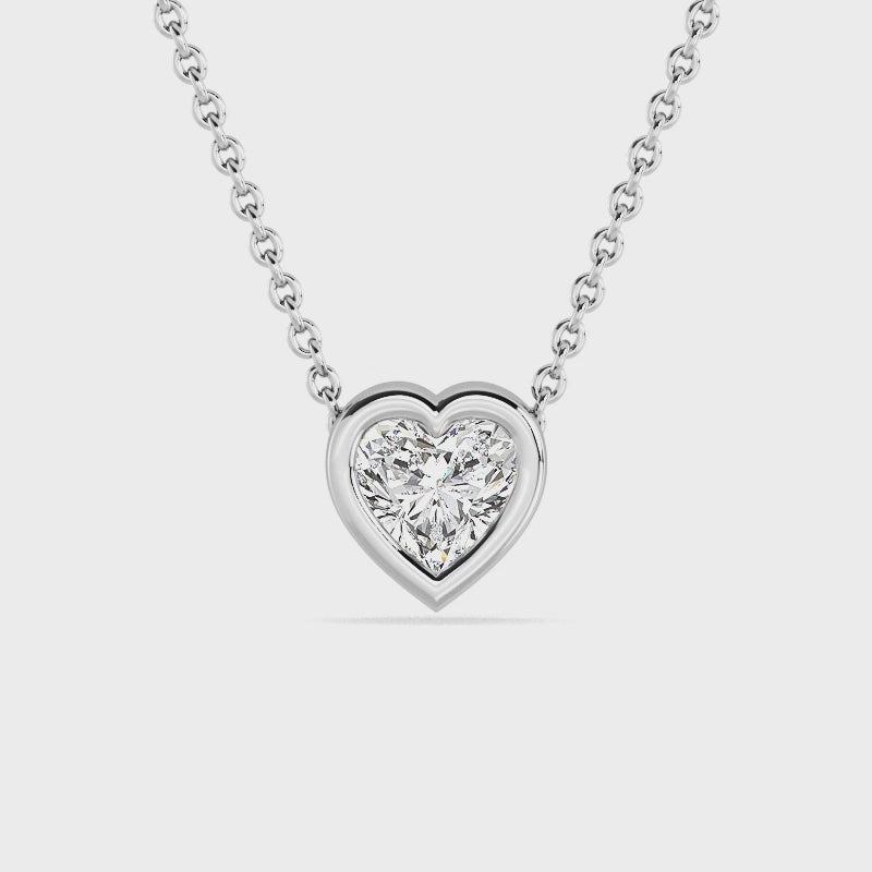 Petite Bezel Lab Grown Diamond Solitaire Pendant — LGPBZ0038-1.mp4