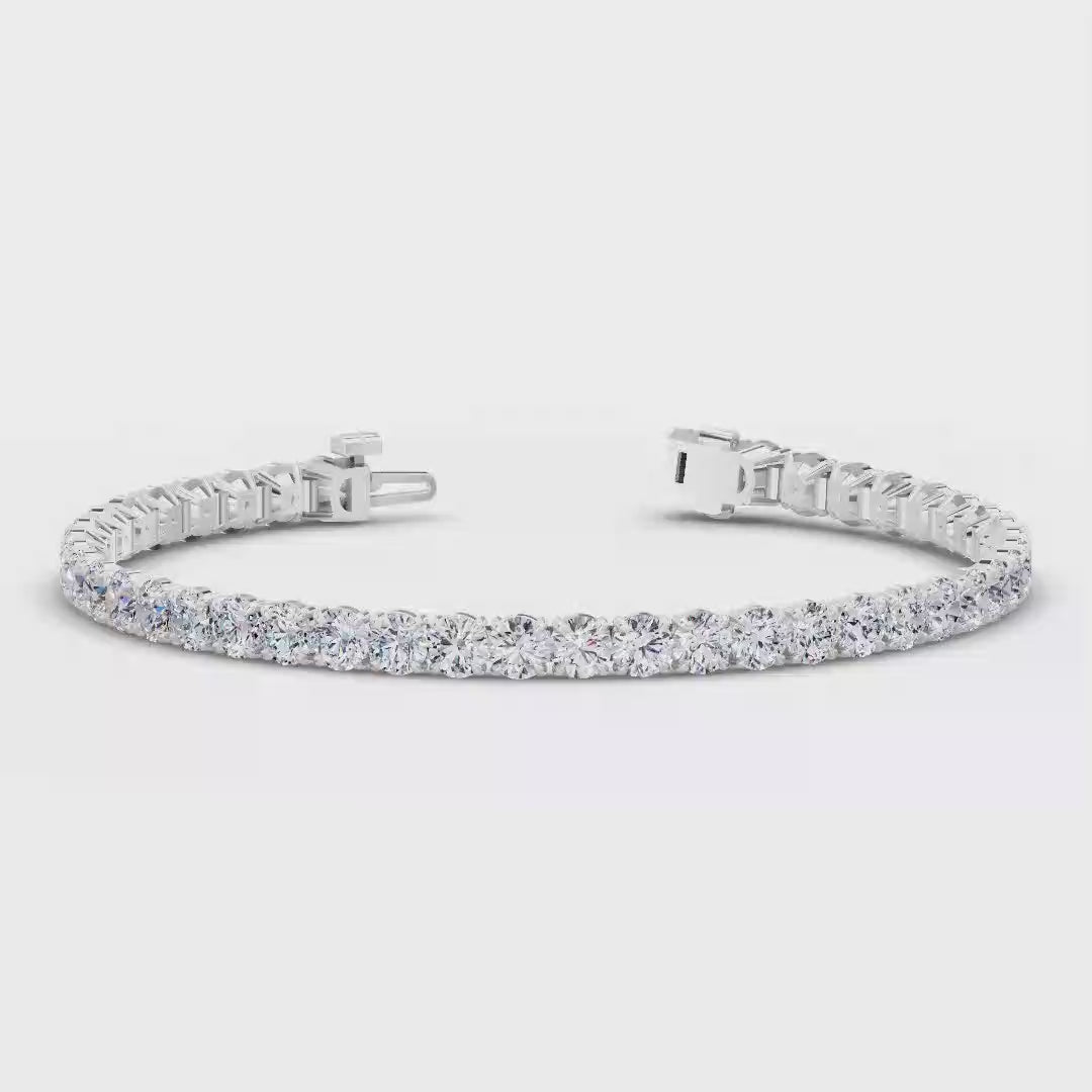 MET-WB-0045 | 14K White Gold | LGBO90056 | White Gold 10ctw Rivera Tennis Bracelet | LGBO90056-1.mp4
