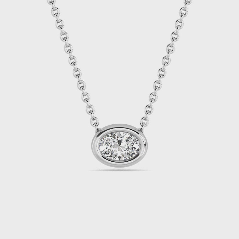 Petite Bezel Lab Grown Diamond Solitaire Pendant — LGPBZ0018-1.mp4
