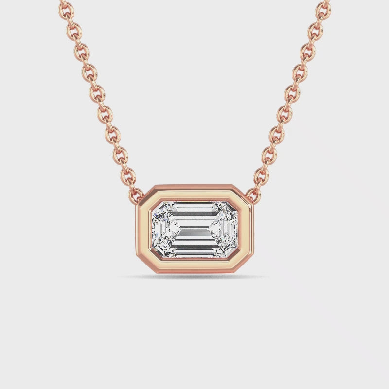 Petite Bezel Lab Grown Diamond Solitaire Pendant — LGPBZ0030-1.mp4