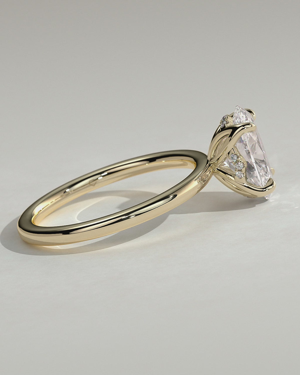 MET 0019 Oval Solitaire Engagement Ring