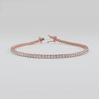 MET-WB-0037 | 14K Rose Gold | LGB200012 | Rose Gold 2ctw Lab Grown Diamond Tennis Bracelet | LGB200012-1.mp4