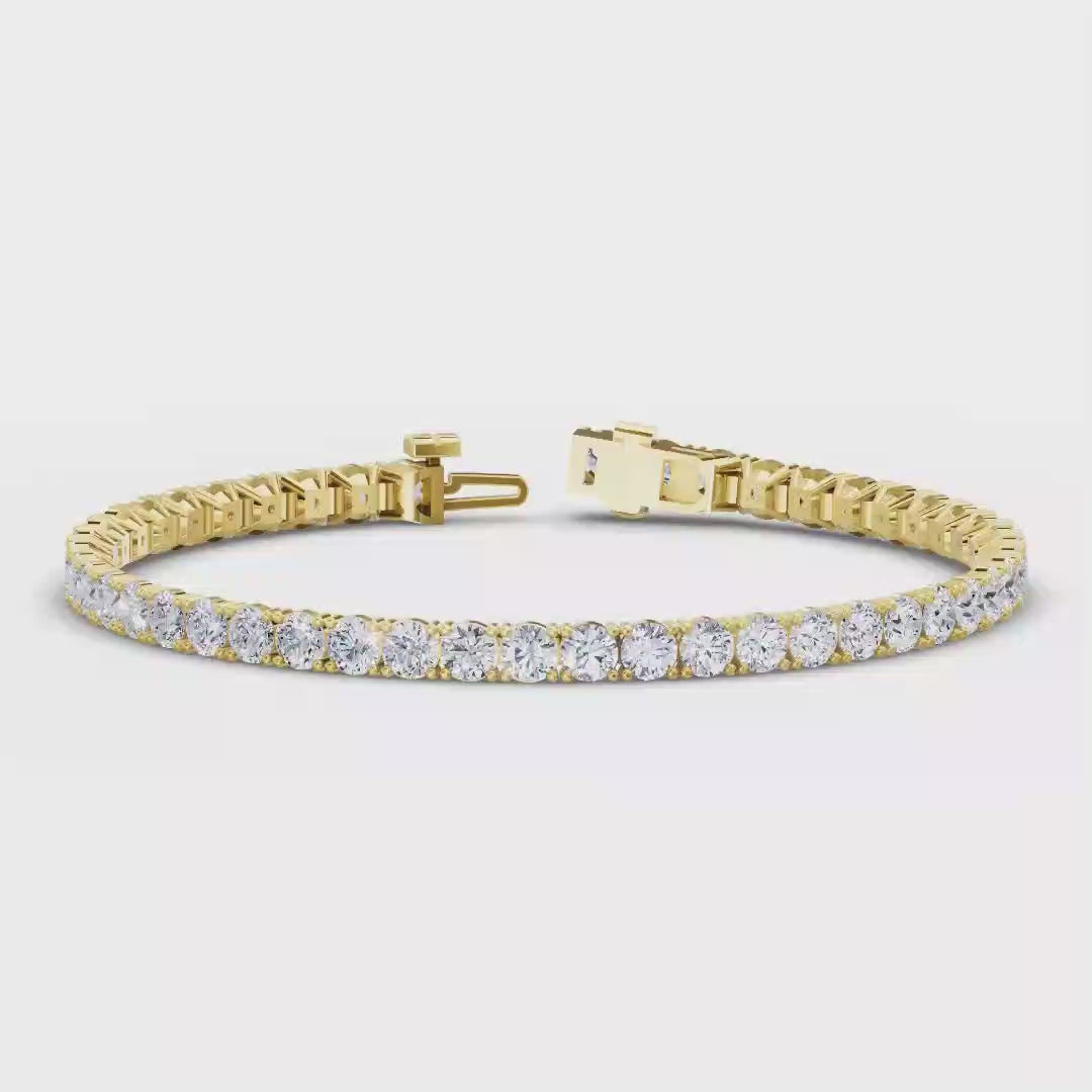MET-WB-0046 | 14K Yellow Gold | LGB700005 | Yellow Gold 7ctw Rivera Tennis Bracelet | LGB700005-1.mp4