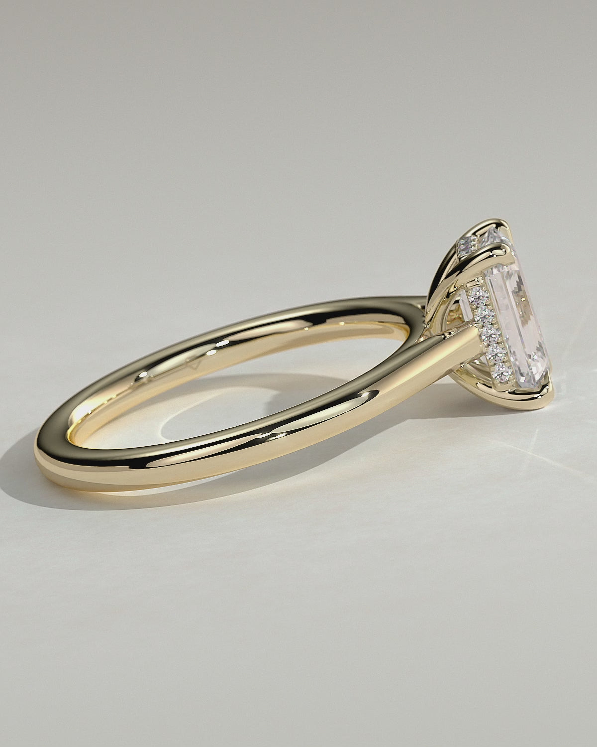 MET 0066 Emerald Solitaire Engagement Ring