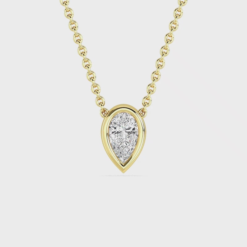 Petite Bezel Lab Grown Diamond Solitaire Pendant — LGPBZ0026-1.mp4