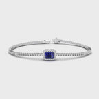 MET-WB-0055 | 14K White Gold | LGBT0121 | White Gold Sapphire Halo Diamond Bracelet | LGBT0121-1.mp4